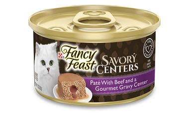 FANCY FEAST 12-PACK CANS SAVORY CENTERS BEEF CANNED...