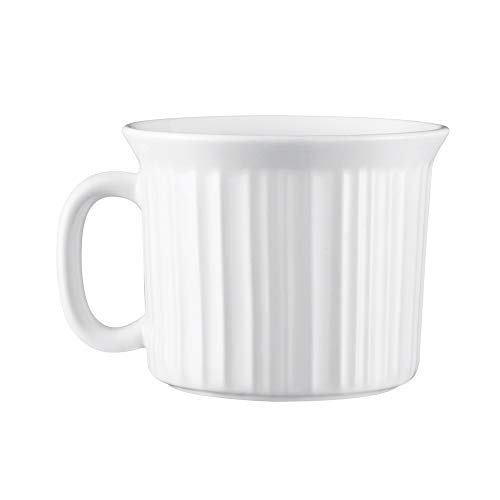 Corningware 20Ounce Oven Safe Meal Mug with Vented Lid, French White
