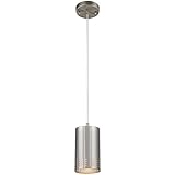 Westinghouse 6101200 Contemporary One-Light Adjustable Mini Pendant with Perforated Cylindrical Metal Shade, Brushed Nickel Finish (Tools &amp; Home Improvement)