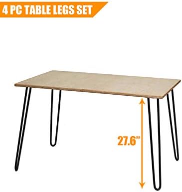 Hairpin metal desk legs set, heavy-duty.