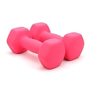 Dumbbell Set, Hex Rubber Color Dumbbell Weight, 1KG/1.5KG/2KG/3KG / 4KG / 5KG, Solid Cast Iron Barbell for Strength Core Training Fitness Gym Equipment, Set of 2