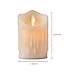 Bello Luna 4.9in LED Flameless Candle Tear Wave Shaped Rechargeable and Environmental Flickering Candle with Remote Control