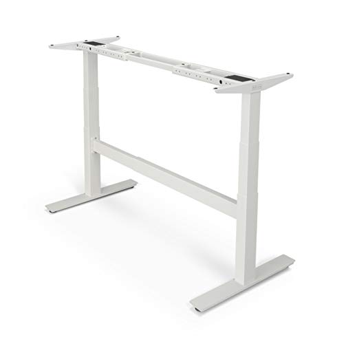 UPLIFT Desk - V2-Commercial Height Adjustable Standing Desk T-Frame (White, 27" feet)