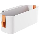HYOATREA Bedside Storage Organizer Caddy Hanging Organizer Bunk Bed Shelf Holder Pocket for College Dorm Room Baby Bed Rails (Orange)