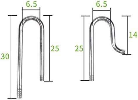 Lanbowo Lily Pipe Stainless Steel Inflow Outflow Filter for Aquarium Planted Fish Tank (Water pipe set, 16mm)