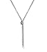 VK Accessories Long Knotted Pearl Necklace Boho Chain Y Shape Fashion Sweater Chain for Girl White