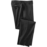 Chaps Mens Pants 93507R-001 Black Flat Front Casual