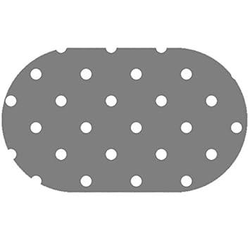DecoHomeTextil Wachstuch LFGB Punkte Tischdecke Rund Oval Größe & Farbe Wählbar Punkte Grau Oval 130 x 200 cm abwaschbar