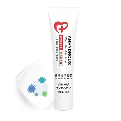 ICTOLOGY 100ml Moisturizing Quick-drying Waterless Gel Sanitizer, Disposable Hand Sanitizer Gel, Portable Mini Hand Sanitizer Gel,Gel Hand Sanitizer