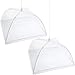 Mesh Screen Food Cover Tents - Set of 2 Large Galvanized Steel Wire Pop-Up Tents, Stylishly and Conveniently Keeps Bugs Away From Food by Chuzy Chef