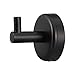 SouLips SUS 304 Stainless Steel Single Black Hangers for Towel Coat Robe Clothes Hat, Super Power Heavy Duty Wall Mount Modern Bath Hook, for Home Bedroom Bathroom Kitchen Hotel Toilet Garage, 2 Pack