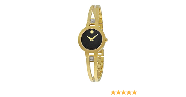 Movado Amorosa Black Dial Ladies Watch 