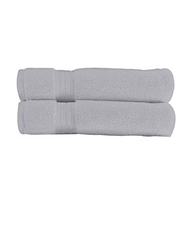 PAARIZAAT Bamboo Bath Towel 2 Piece Set for Sensitive Skin, [Hypoallergenic] [Extra Soft] [Super Absorbent] [Eco-Friendly] (Light Grey)