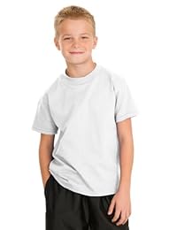 Hanes - Camiseta sin etiqueta para jóvenes - 5450