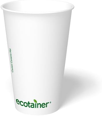 ecotainer Carte Blanc Paper Hot Cup, 16 oz.