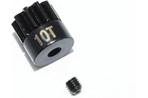 GPM For Traxxas TRX-4 Trail Defender Crawler/TRX-6 Merc-Benz G63 Steel 10T Pinion Gear - 1Pc Set Black
