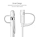 Qoosea Compatible with Apple Pencil Replacement Cap Holder/Nib Cover/Charging Cable Adapter Tether/Pencil Pen Clip/Silicone Rings Compatible with Apple Pencil Accessories Kit (9 in a Pack)