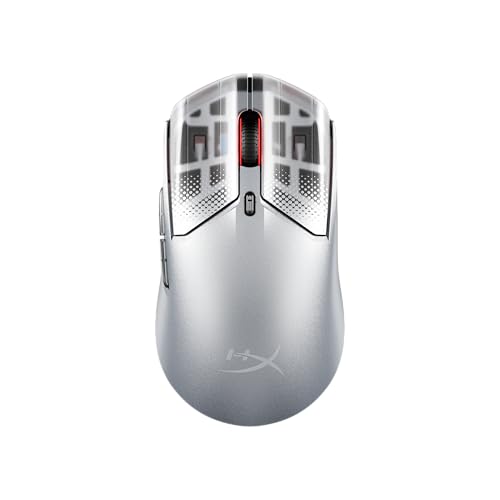 Pulsefire Haste 2 S Kabellose Gaming-Maus, Magnesiumgehäuse, Ultra-leicht, 64 g, Akku 120 h, Glass Skates, 26 K Sensor, Silber