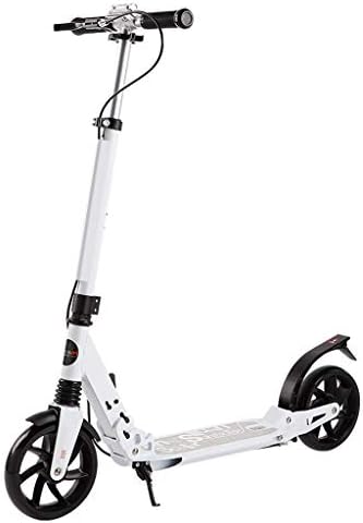 デュアルブレーキキック スクーター折りたたみ式アウトドアスポーツ デュアルショック吸収システム付きスクーター 子供のためのアルミ合金通勤スクーター8歳まで最高の贈り物 ホワイト Ospacp Org Ar