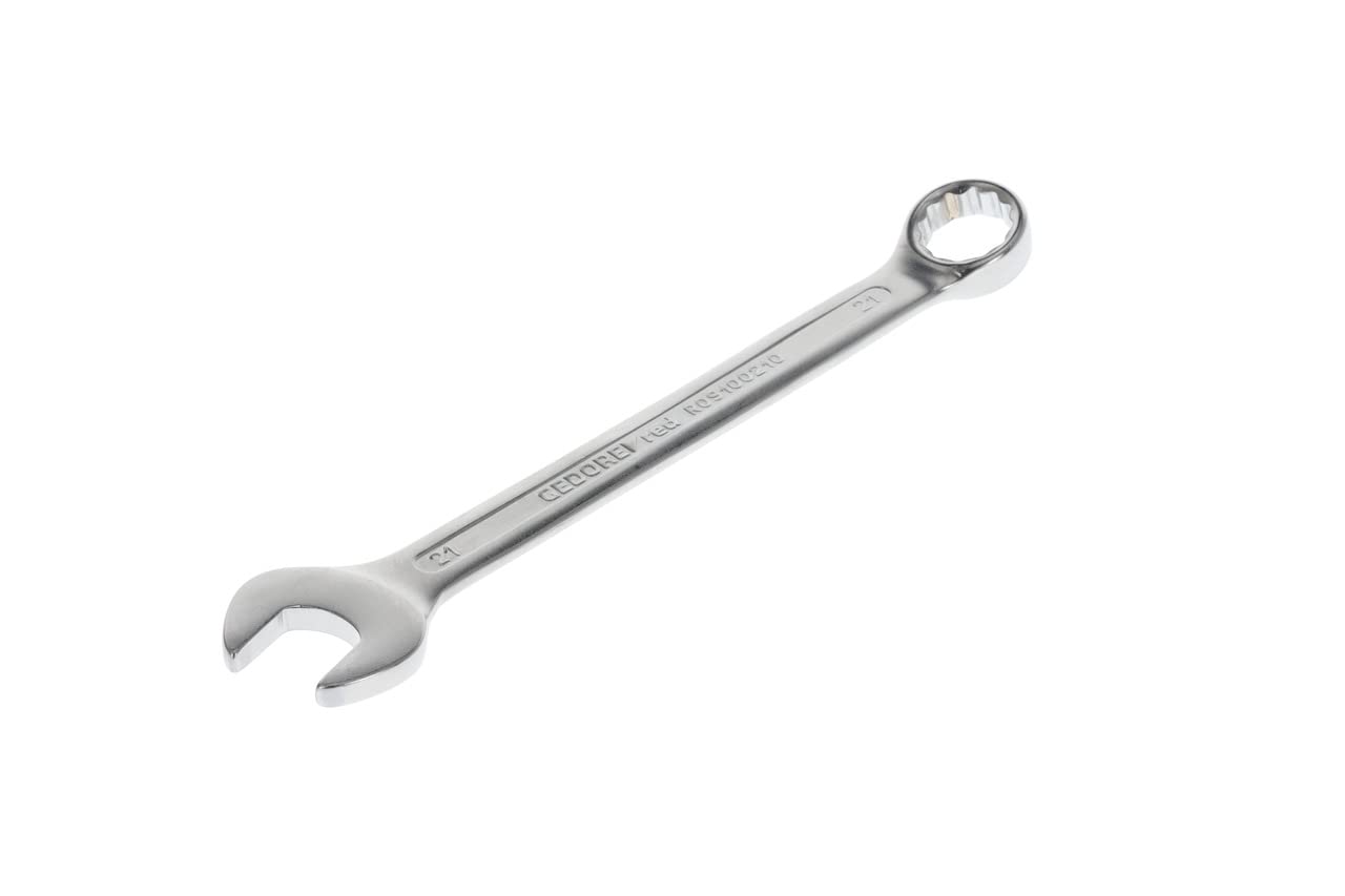 GEDORE Red Combination Spanner SW 21 mm Matt Satin Finish Chrome Vanadium Steel Silver