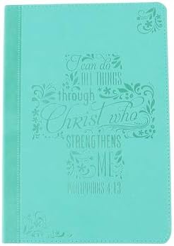 SoulScripts, Philippians 4:13 Cross, Flexcover Journal, Mint Green, 6 x 8 1/2 inches, 360 Pages