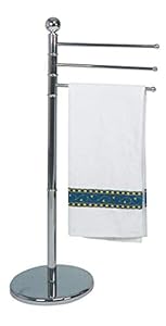 Image of Wenko 15148100 Exclusive towel and clothes stand Chrome 3 flexible arms, Metal Steel, 48.5 x 90 x 28.5 cm, Chrome by Wenko