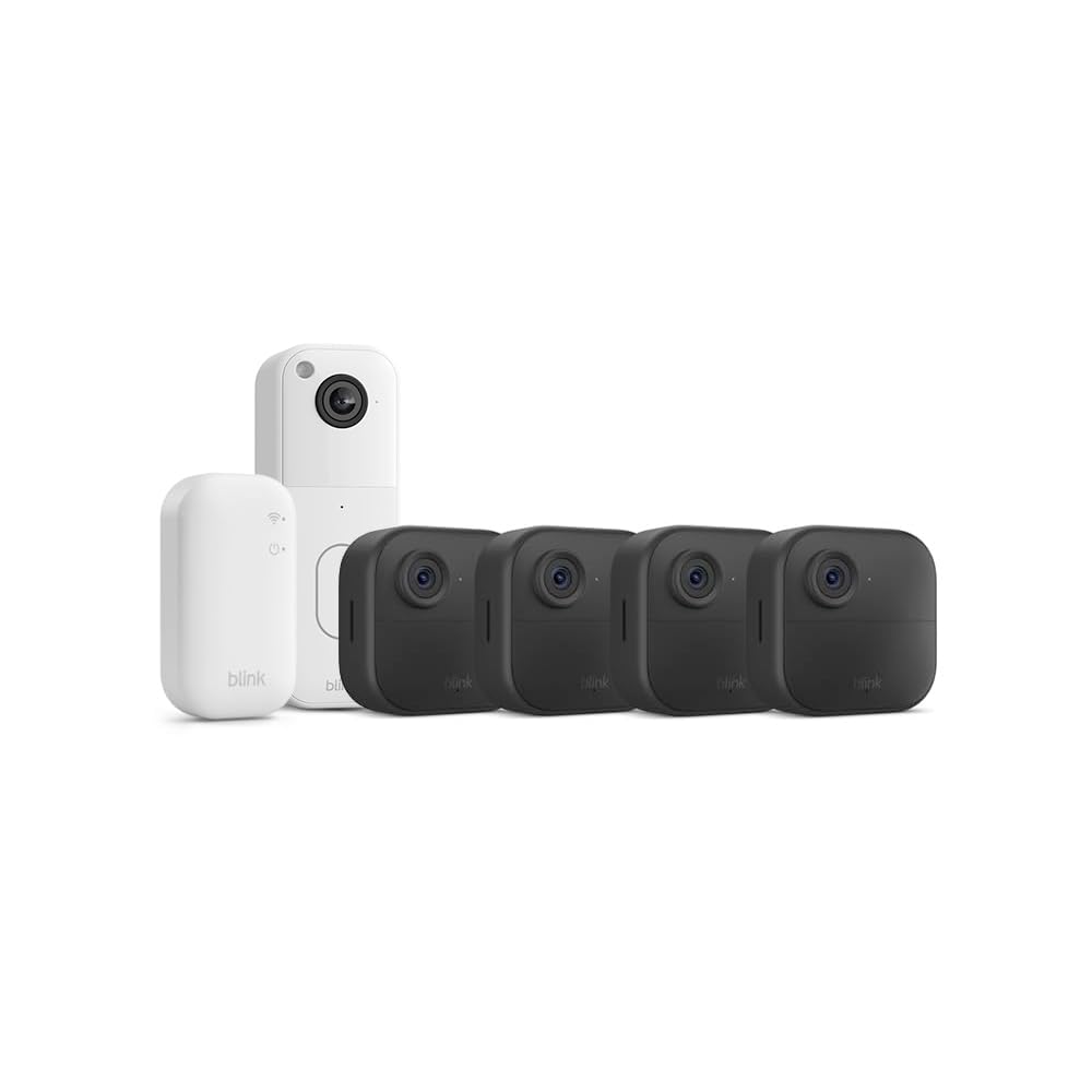 Blink Außenkamera 4 mit Blink Videotürklingel, inkl. Sync-Basismodul
