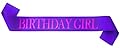 "Birthday Girl" Purple Glitter Sash - Happy Birthday Party Favors, Supplies and Decorations - Sweet 16 - 21st Birthday - Funny Birthday
