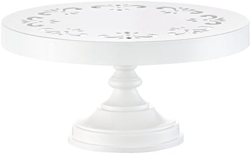 York White 10" Round Single Tier Cake Stand