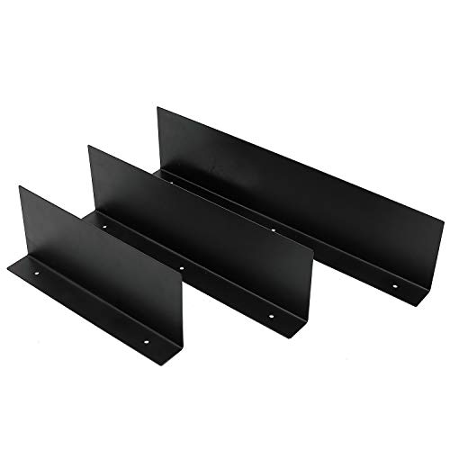 image for Ihomepark Wall Mounted Floating Metal Shelves Ledge, Heavy Duty Iron D