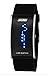 Fanmis Blue LED Light Jelly Sports Watch Black Silicone Strap Silver Case Men's Ladies Wrist Watch
