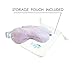 Eye Mask by KAYA with Natural Lavender and Clay Beads STORAGE POUCH - Microwavable HOT & COLD Aromatherapy Relaxation Weighted Stress Relief compress Migraines Sinus relief Headaches (LAVENDER)