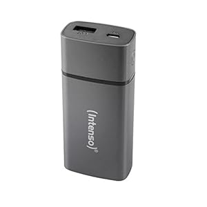Intenso Powerbank PM5200 externe oplader (voor smartphone/tablet PC/MP3-speler/digitale camera (5200mAh) metalen…