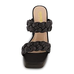 CUSHIONAIRE Women's Aurora braided platform sandal