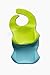 PRACTICAL BIBS - Comfortable, Soft, Safe, Anti-microbial, BPA free, 100% Food-grade silicone baby bib.Blue-Green
