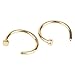 ZYG Pack of 10pcs Assorted Stainless Steel Body Jewelry Piercing Nose Ring Hoop