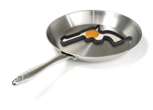 Barbuzzo Gun Shaped Egg and Pancake Shaper and Fryer - Nonstick Silicone Egg and Pancake Mold shaped like a Revolver - Breakfast Egg Cooking Mold that will Pistol-Whip your Hunger - Thumbnail 3