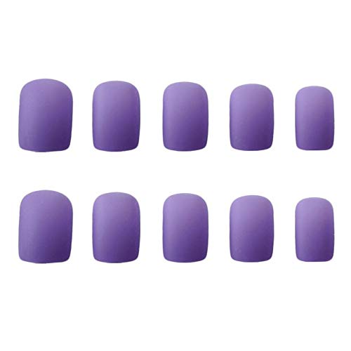 24pcs/set Matte False Nails with Short Design Artificial Finger Nails French Fake Nails Full Cover Nail Art Tips