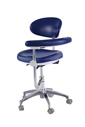 SoHome Dental Adjustable Doctor's Stool Assistant Chair with 360 Degree Rotation Armrest PU Leather Medical Chair QY600-1