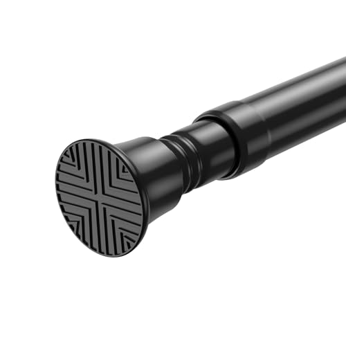 Black Tension Rod 18-36 Inch Small Tension Rods Tension Curtain Rod Short Spring Rod