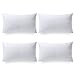Phantoscope Pillow Inserts, Hypoallergenic 100% Virgin Fiber Square Form Microfiber Throw Pillow Inserts, Couch Bed Pillows, 12x20 Inch (Pack of 4)