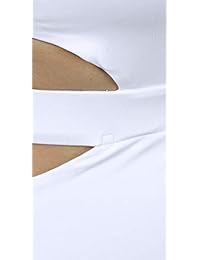 CutyFashion - Vestido asimétrico para mujer de doble capa, corte lateral