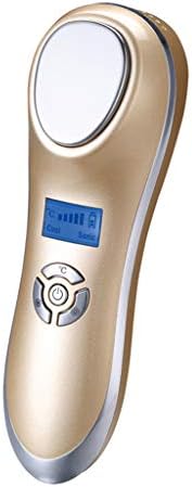 Sunfluy Facial Cleaning Hot and Cold Beauty Instrument USB Charging Multi-Function Sound Wave Vibration LCD Screen Beauty Equipment Skin Care Device Face Lifting Beauty Machine,Gold