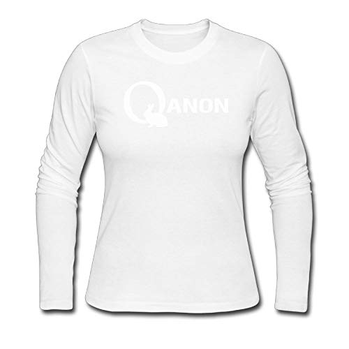 QAnon Q Anon Rabbit Women's Long Sleeve T-Shirt Casual Cotton Long Sleeve T-Shirt