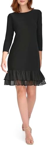 Calvin Klein Women's Shift Dress W/Gold Hardware, Black, 6 at Amazon  Women's Clothing store