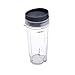 Replacement Parts Two Pack 16-Ounce (16 oz.)Single Serve Cup with lid Fit for Nutri Ninja Mega Kitchen SystemsBL770BL771BL772BL773COBL660BL740 and works with Ninja Ultima Blender BL810BL820BL830