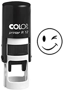Wink Self Inking Mini Rubber Stamp Colop Round Decorative Teachers Stamps 12mm