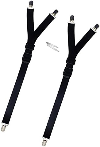 Mens Shirt Stays Your Choice Of Three Styles (Sock Garters Suspenders) Bonus Collar Stays (Y Style, Y Style)