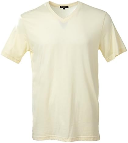 Rich Cotton V neck T shirts 10 colors (4XL, Off White)
