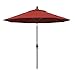 California Umbrella GSCUF908117-F13 9' Round Aluminum Fiberglass Rib Market Patio Umbrella, Bronze Pole, Red